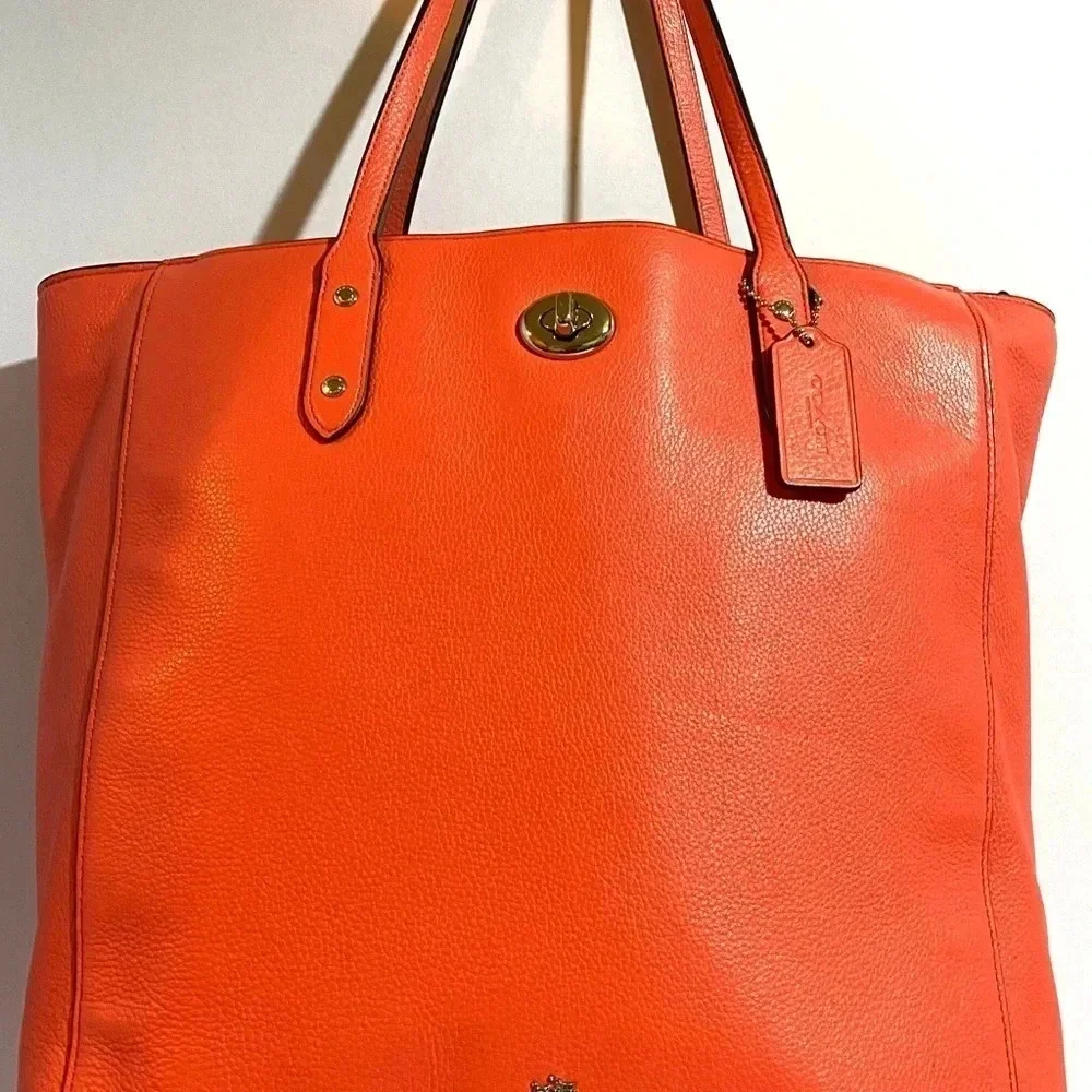 Coach coral leather